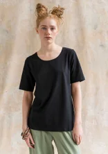 T-shirt "Jane" en coton biologique/élasthanne - svart