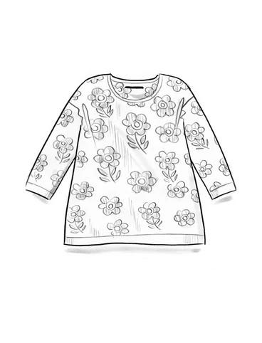Linen/recycled linen pointelle sweater - tegel