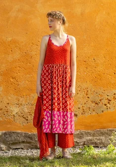 “Singö” jersey dress in organic cotton/modal - koppar