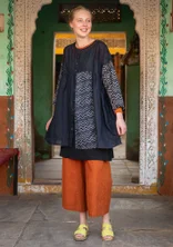 “Sanganeer” woven tunic in organic cotton - svart