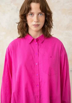Woven shirt in organic cotton - hibiskus