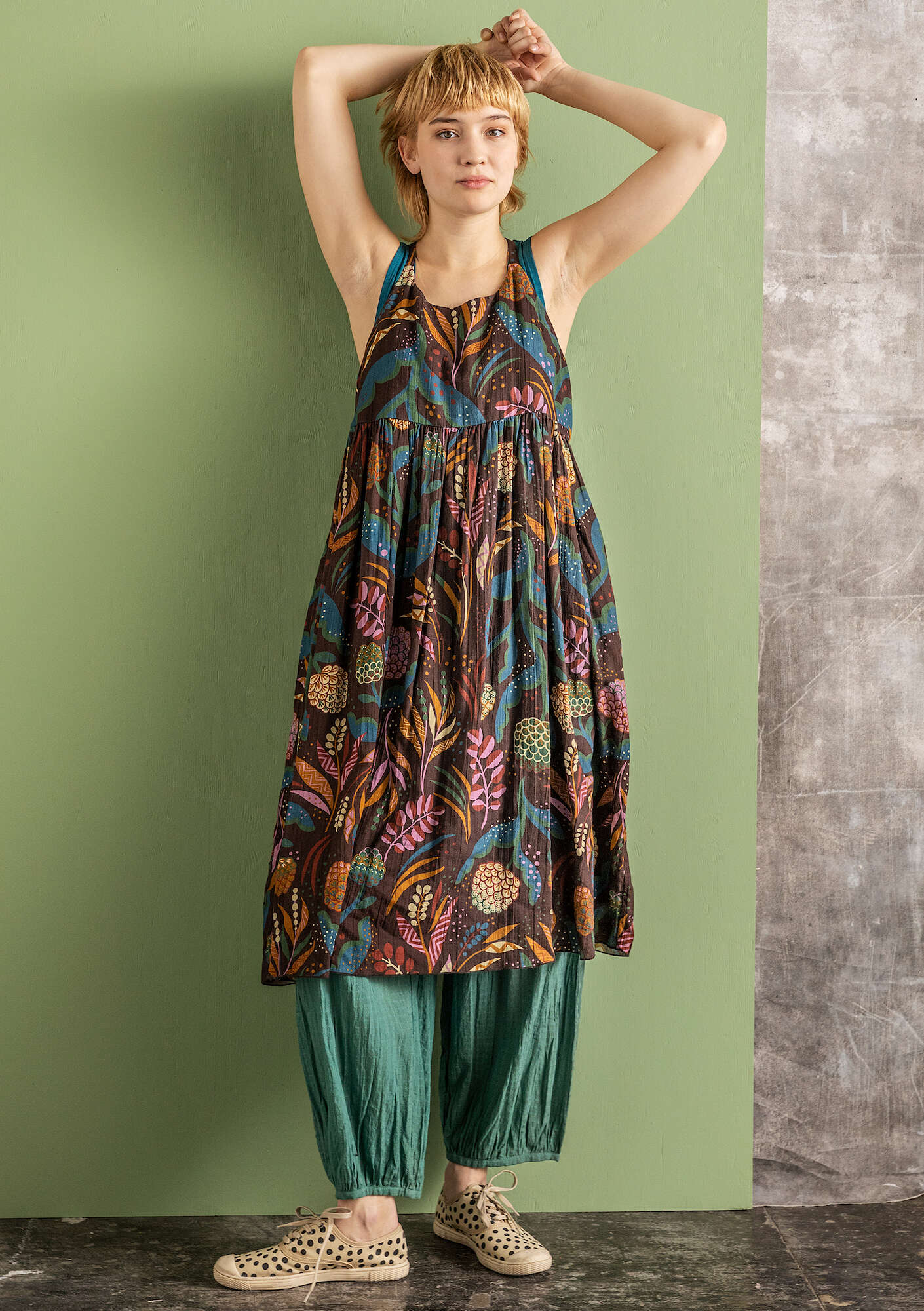 Kleid „Artichoke“ aus Öko-Baumwollgewebe maulbeere thumbnail