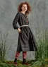 Robe "Kristine" en coton/laine (gris cendré M)