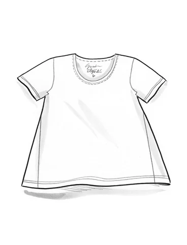“Billie” short-sleeve top in organic cotton/modal - svart