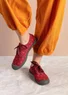 Tryckt sneaker "Belle" i bomullstyg (agatröd 41)