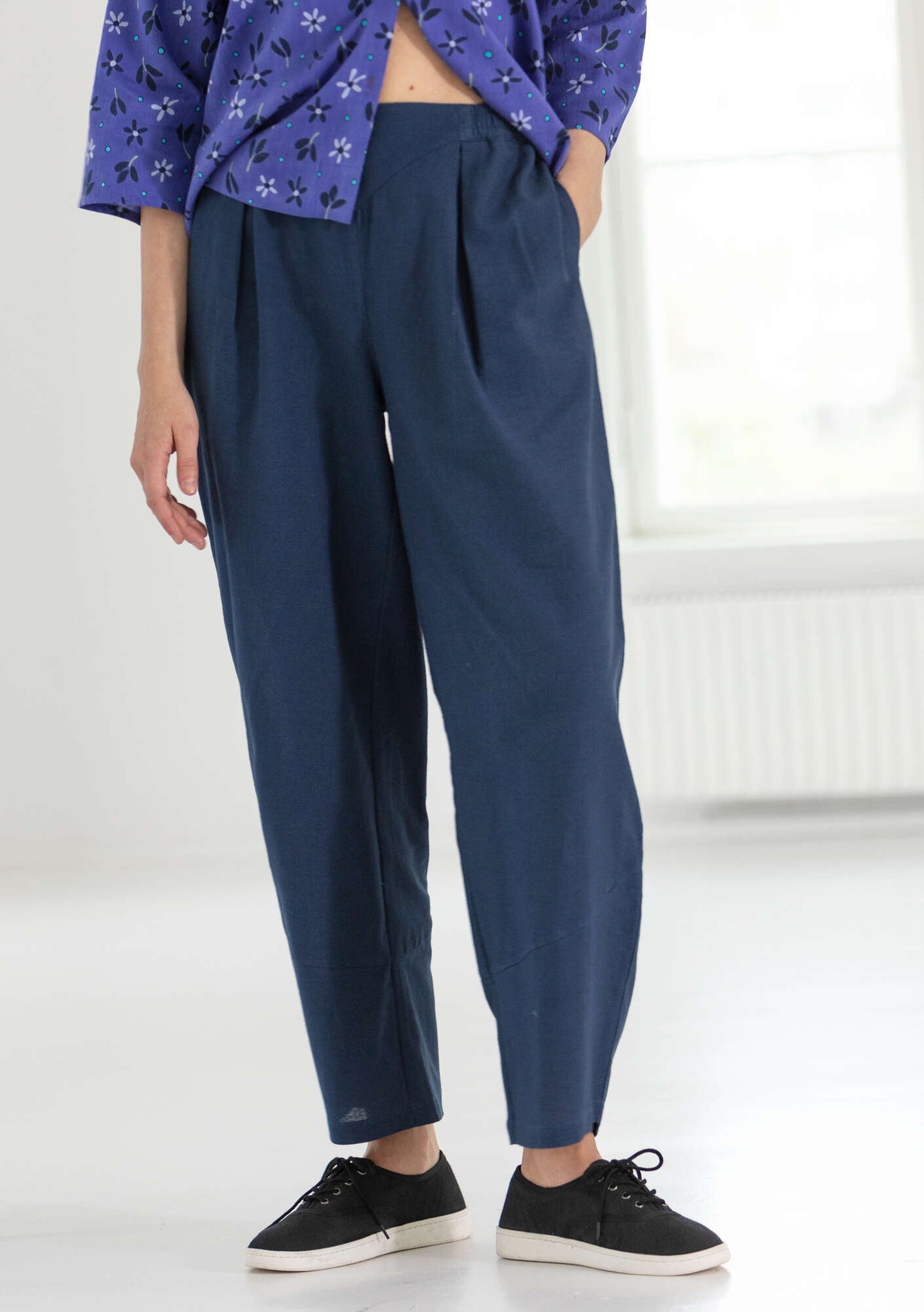 【SATIIIZ】Tena Heart Pocket Cotton Pants Viska Pants