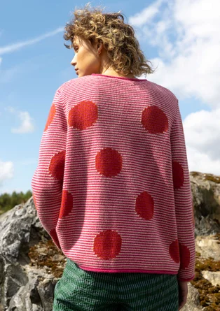 “Windy” lambswool blend sweater - dark peony