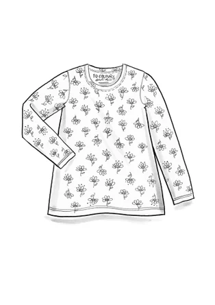 Jerseyshirt „Stella“ aus Bio-Baumwolle/Elasthan - limettengrün-gemustert