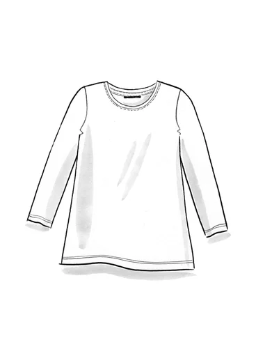 Bluse i bomuld/modal/elastan - 