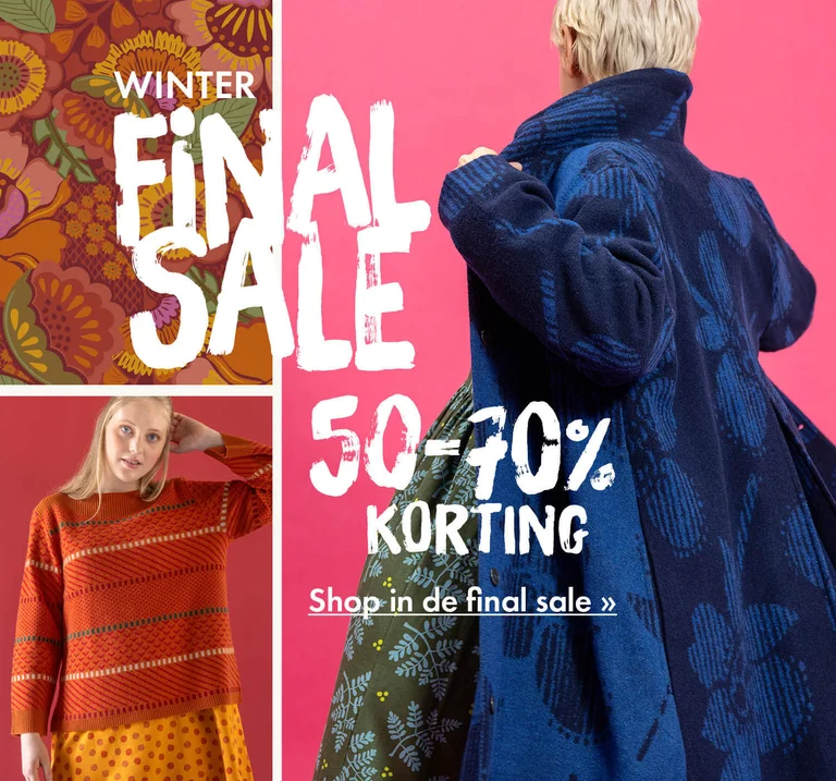 Een collage met kleding en dessins van Gudrun Sjödén. 