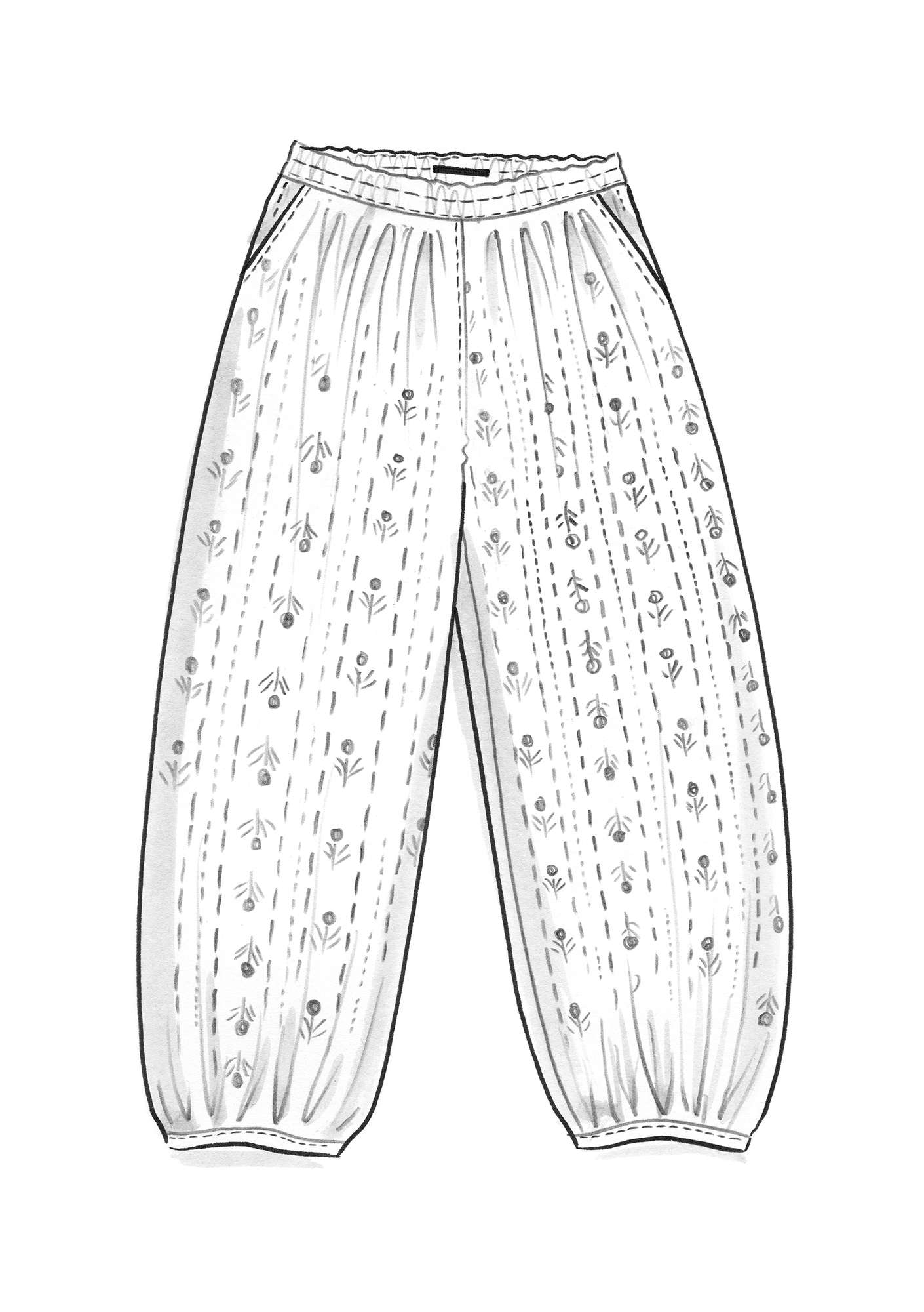 Pantalon  Chamomile  en coton biologique tissé cigale