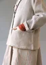 Garment-washed woven linen jacket (dark natural L)
