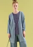 Kimono en velours de coton biologique/polyester recyclé (bleu pigeon M)