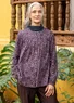Blouse "Marianne" en coton biologique (lilas-gris XL)