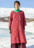 Jurk "Denali" van geweven biologisch katoen (granaatappel S)