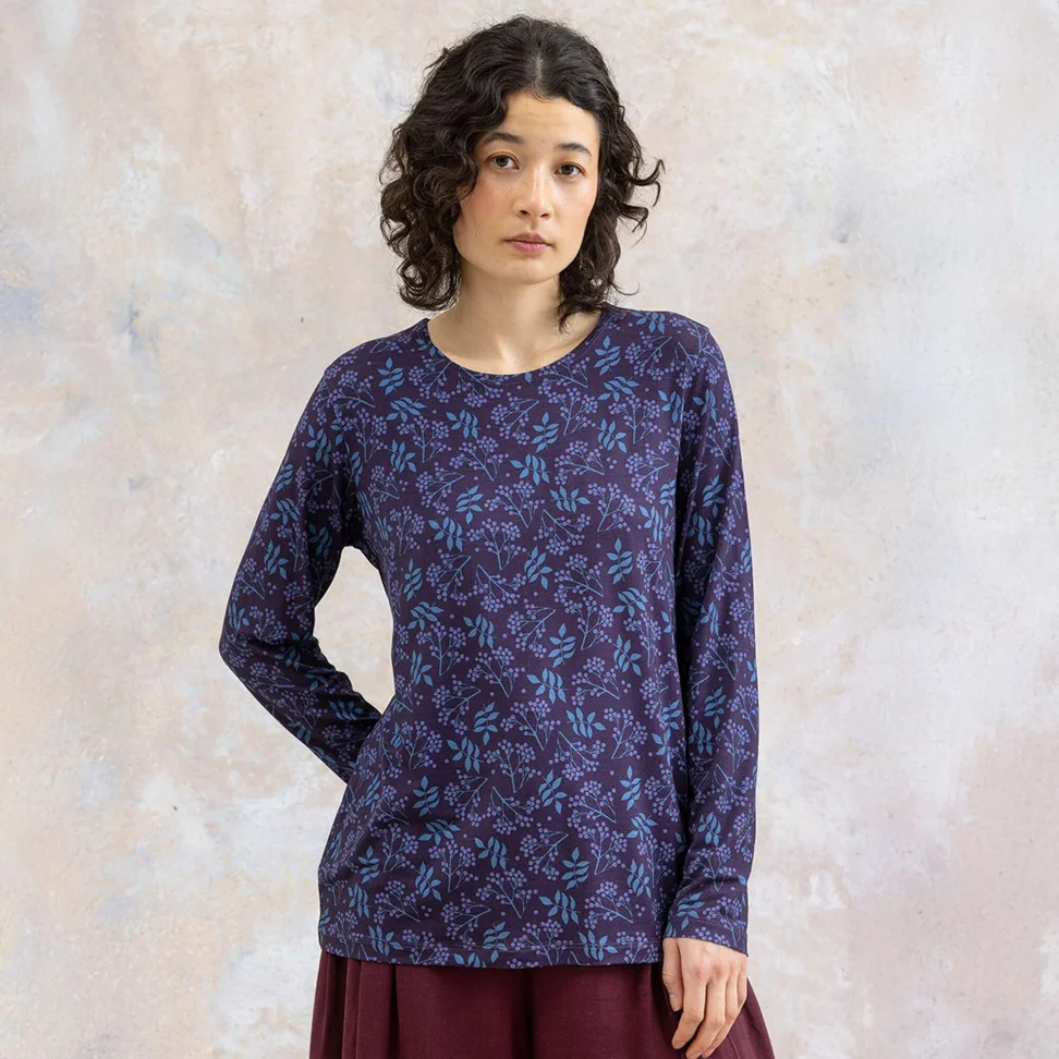 Pusero "Rowan” lyocellia/elastaania - karhunvatukka