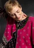 “Noon” wool/lyocell cardigan (dark peony M)