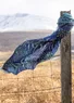 Gemustertes Tuch „Glänta“ aus Kaschmir (tiefblau Einheitsgröße)