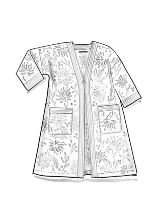 Kimono "Ayaka" en coton biologique - bleu indigo