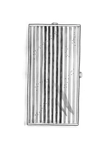 Serviette de douche "Sunset" en coton biologique - noir