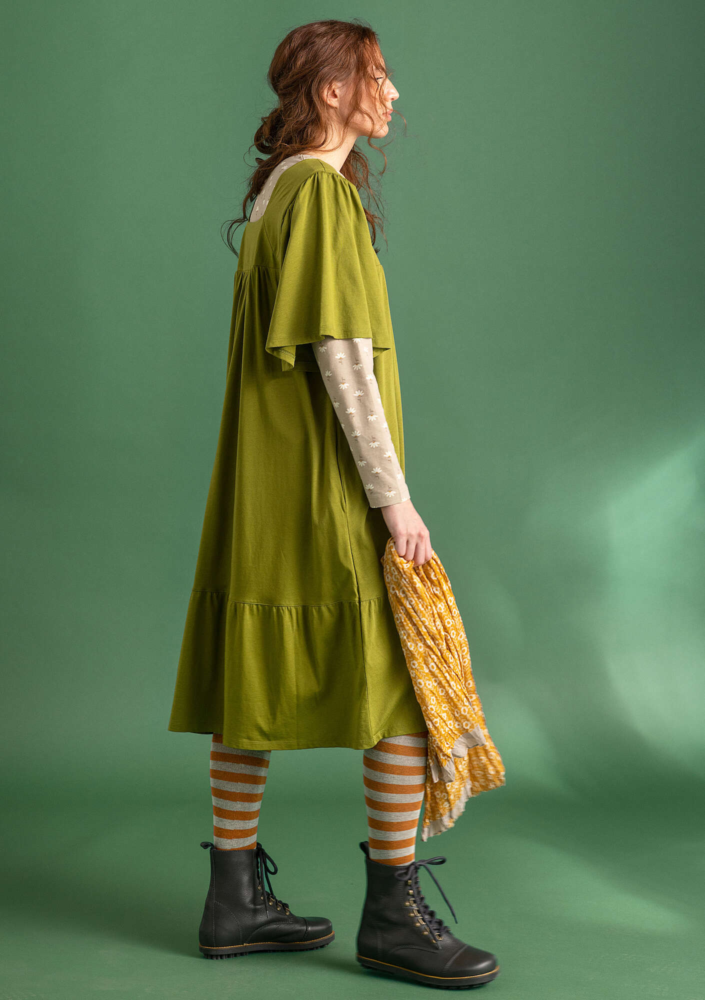 Jerseykleid aus Bio-Baumwolle/Modal moosgrün thumbnail