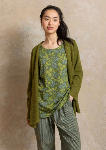 Jerseyshirt „Ophelia“ aus Bio-Baumwolle/Modal - rosmarin-gemustert