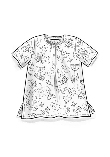 Bluse «Himawari» i økologisk bomull - halvbleket