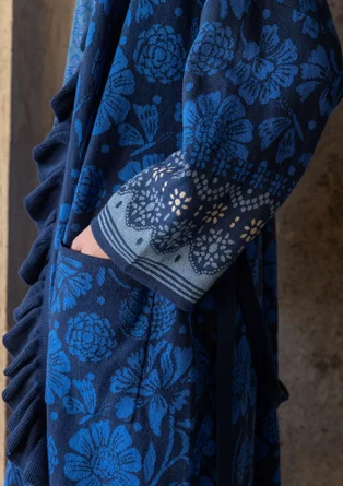 Strickjacke „Nectar“ aus Bio-Baumwolle - indigoblau