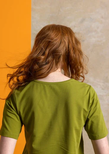 Jerseybluse ”Theia” i økologisk bomuld/elastan - grøn peber