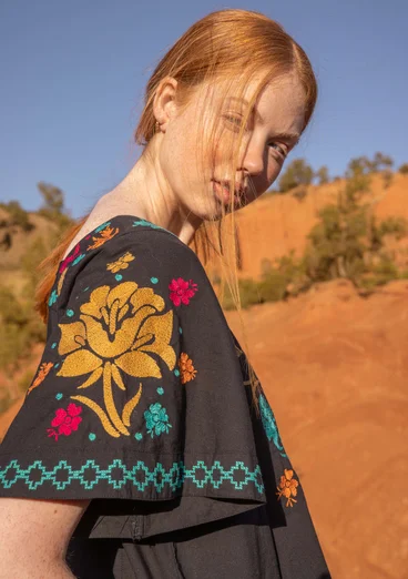 “Patricia” organic cotton tunic - black
