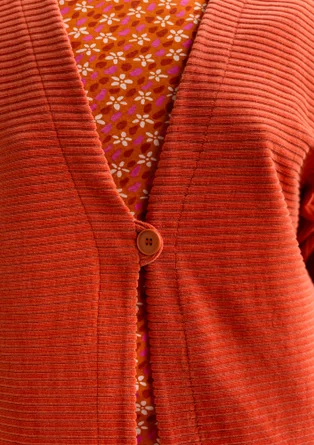 Kimono en velours de coton biologique/polyester recyclé - brique