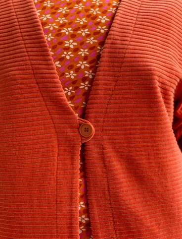 Velours kimono van biologisch katoen/gerecycled polyester - tegel
