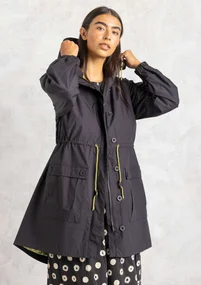 Parka aus Bio-Baumwollgewebe - schwarz