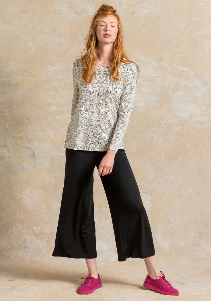 Lyocell/elastane jersey trousers - black