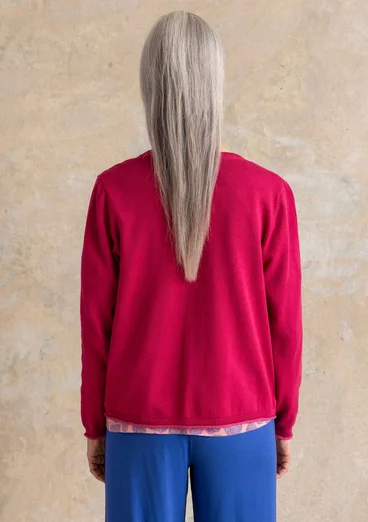 “Esme” organic/recycled cotton cardigan - cyklamen