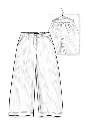 Pantalon "Agatha" en coton biologique tissé - rouge betterave