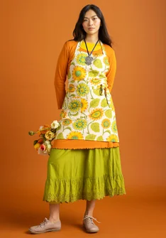 “Sunflower” organic cotton/linen apron - ljus0SP0sand