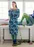 Trikotkleid „Magnolia“ aus Öko-Baumwolle/Modal (leinenblau M)