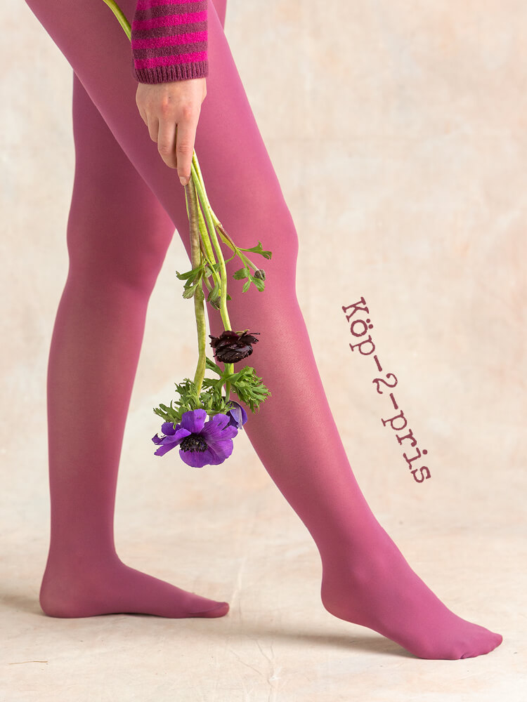Solid-colour tights made from recycled polyamide