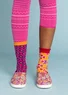“Jane” cotton fabric flats (hibiscus 39)