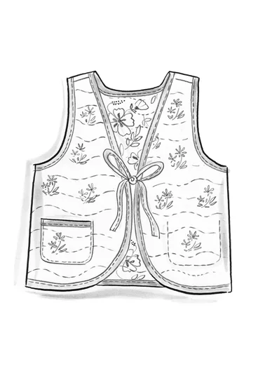 “Malli” organic cotton quilted waistcoat - bladgrnt