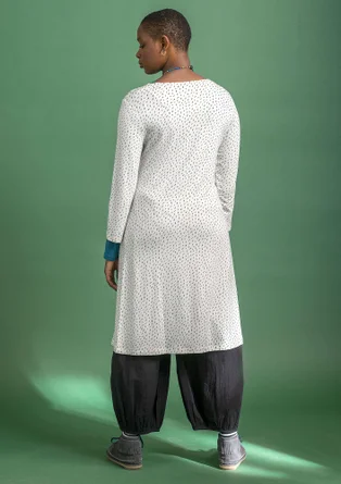 Tricot jurk "Luna" van lyocell/elastaan - ongebleekt/dessin