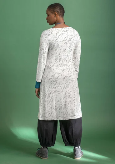 Tricot jurk "Luna" van lyocell/elastaan - ongebleekt/dessin