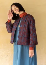 “Bloom” organic cotton quilted jacket - purple red