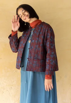Veste matelassée "Bloom" en coton biologique - pourpre
