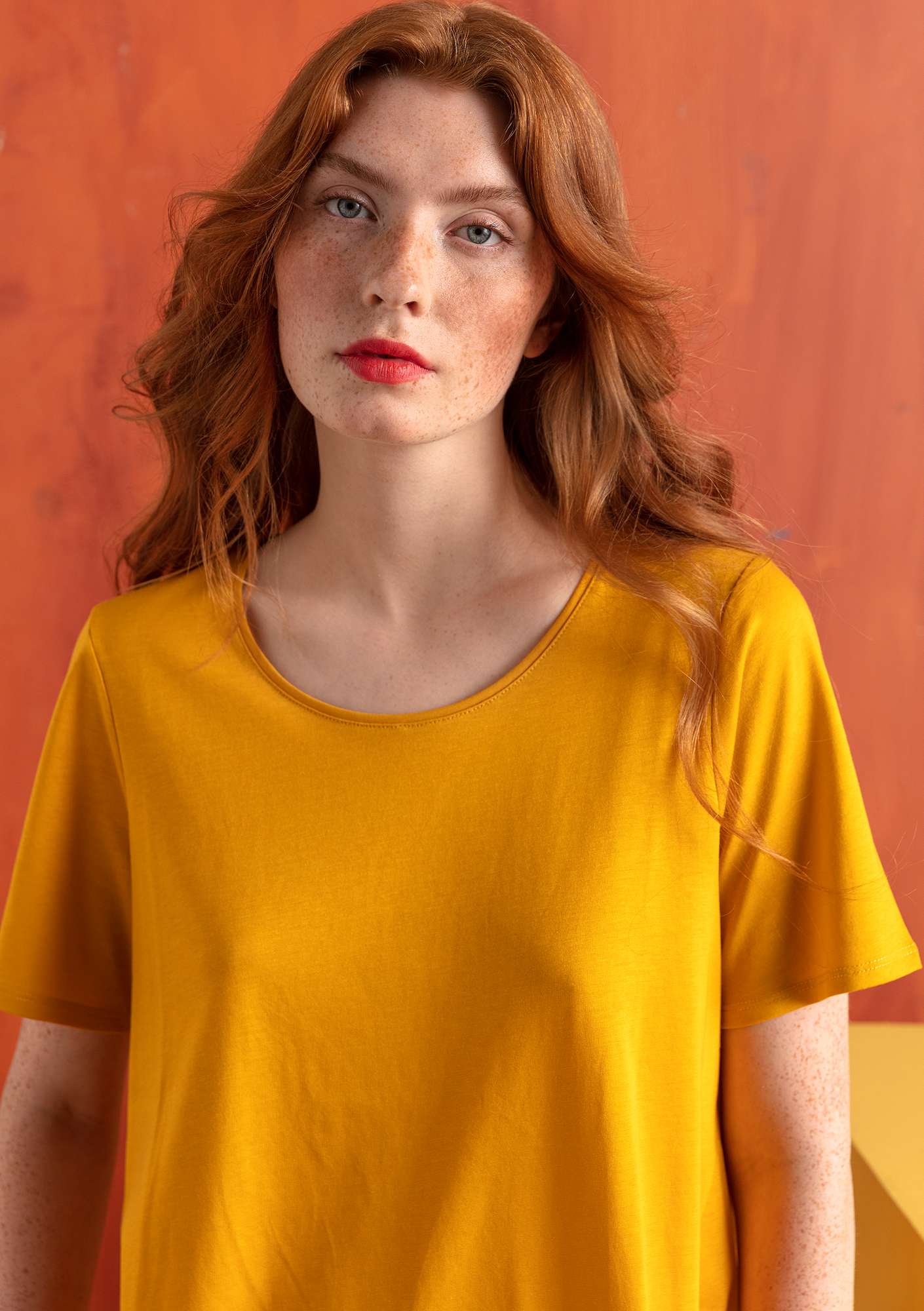 Shirt „Cordelia“ aus Öko-Baumwolle/Modal goldocker