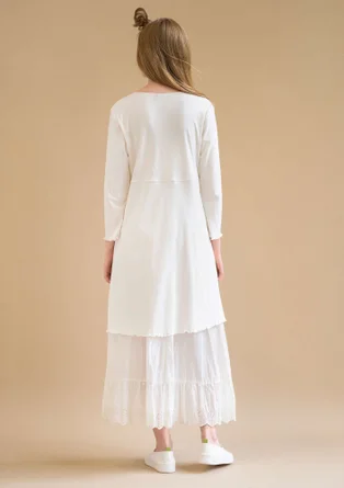 Organic cotton jersey dress - ecru