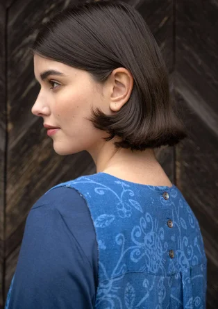 “Elisabeth” dress in woven organic cotton/linen - lupin