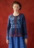 “Maria” cardigan in organic/recycled cotton (indigo S)