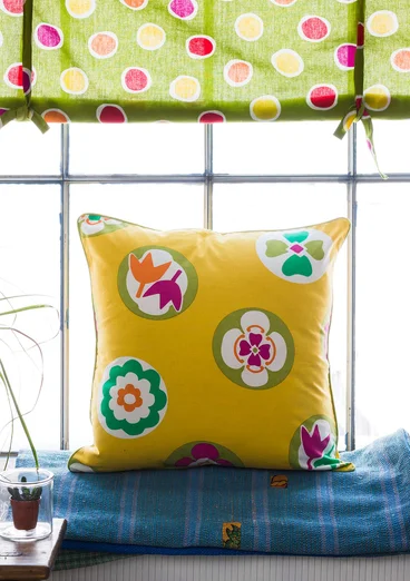 Coussin "Nippori" en écocoton - cytise